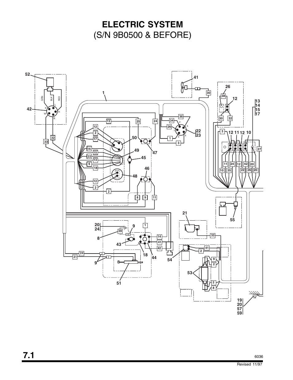 Section 7 electrical | SkyTrak 6036 Parts Manual User Manual | Page 234 / 300