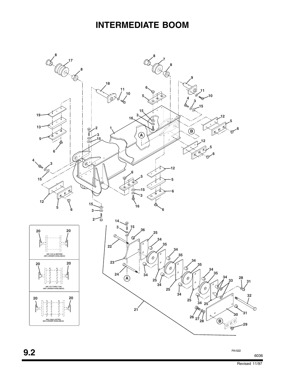 Intermediate boom 9.2 | SkyTrak 6036 Parts Manual User Manual | Page 260 / 300