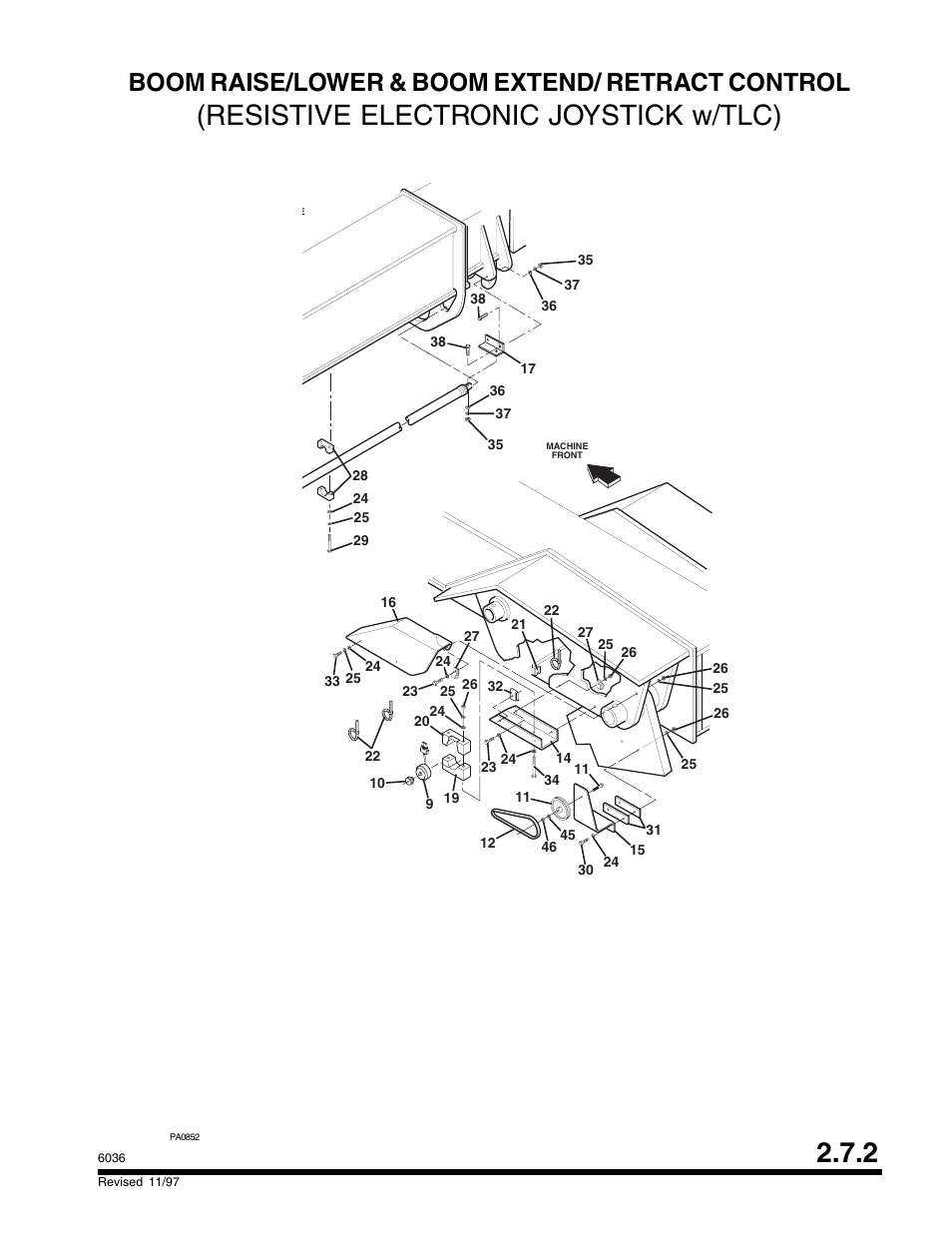 Resistive electronic joystick w/tlc) 2.7.2, Boom raise/lower & boom extend/ retract control | SkyTrak 6036 Parts Manual User Manual | Page 27 / 300