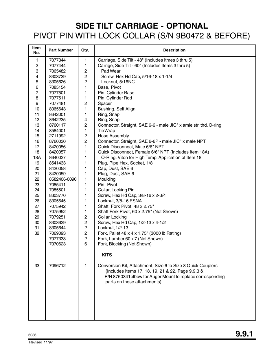 SkyTrak 6036 Parts Manual User Manual | Page 273 / 300
