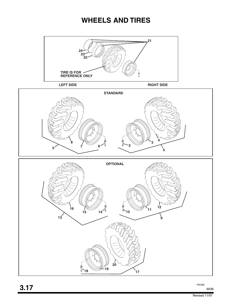 Wheels and tires 3.17 | SkyTrak 6036 Parts Manual User Manual | Page 92 / 300