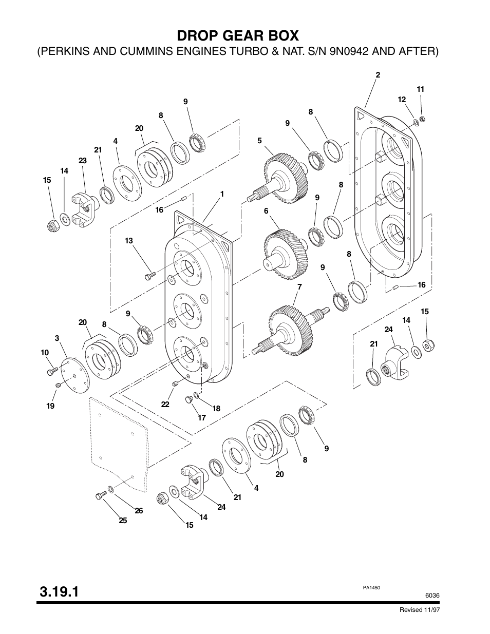Drop gear box | SkyTrak 6036 Parts Manual User Manual | Page 98 / 300