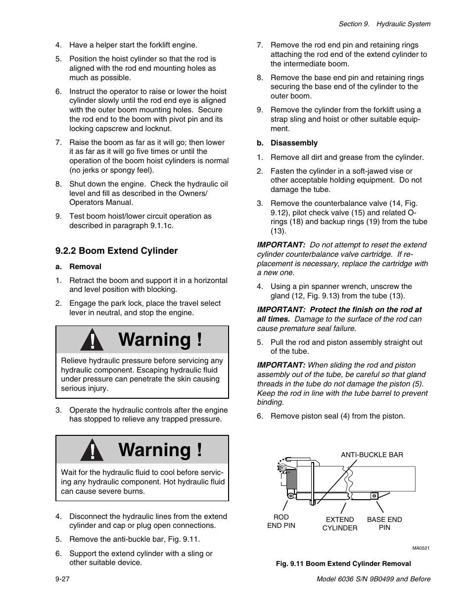 Warning | SkyTrak 6036 Service Manual User Manual | Page 140 / 280