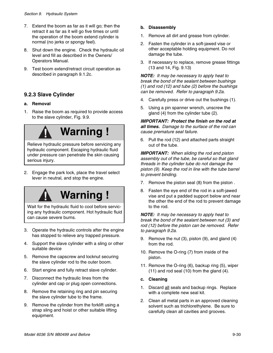 Warning | SkyTrak 6036 Service Manual User Manual | Page 143 / 280