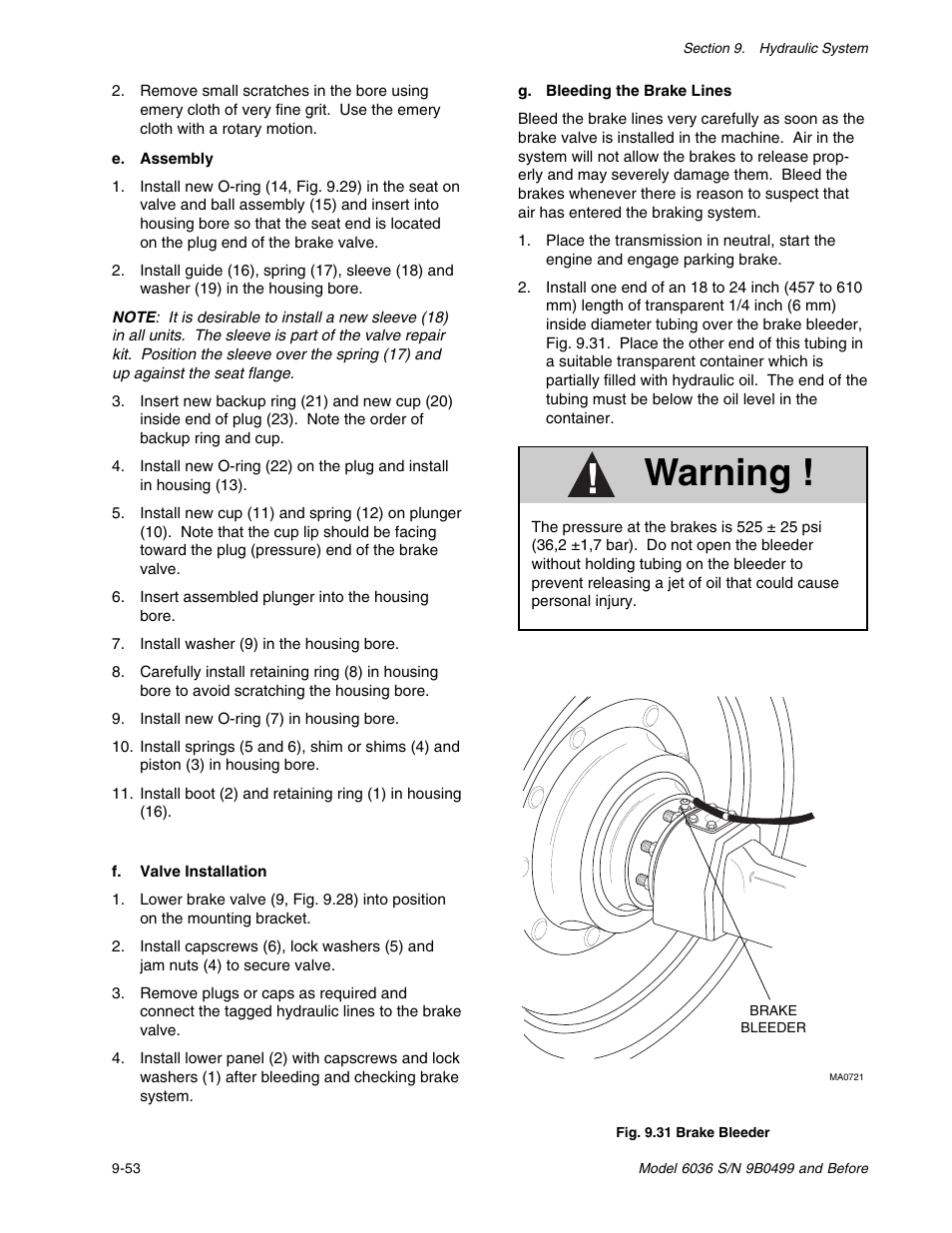 Warning | SkyTrak 6036 Service Manual User Manual | Page 166 / 280