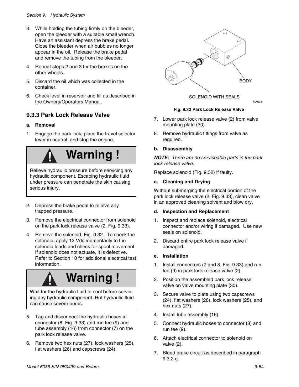 Warning | SkyTrak 6036 Service Manual User Manual | Page 167 / 280