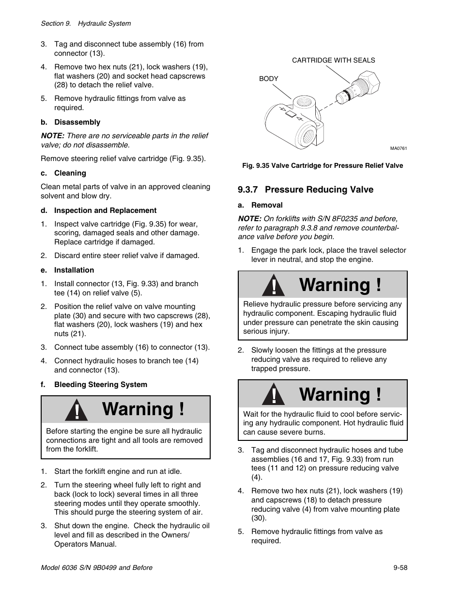 Warning | SkyTrak 6036 Service Manual User Manual | Page 171 / 280