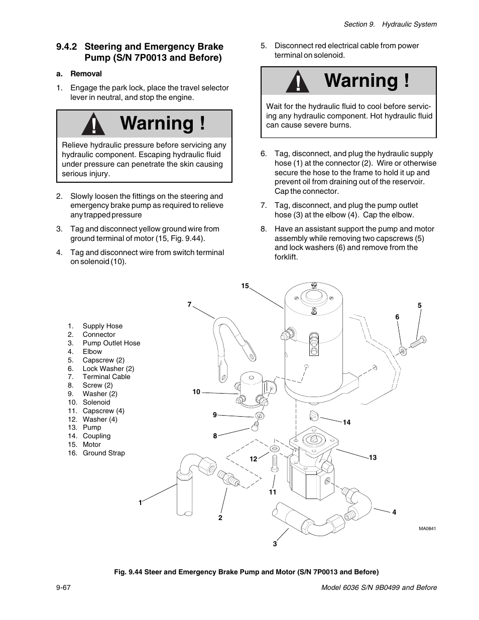 Warning | SkyTrak 6036 Service Manual User Manual | Page 180 / 280