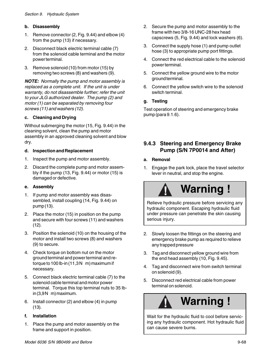 Warning | SkyTrak 6036 Service Manual User Manual | Page 181 / 280