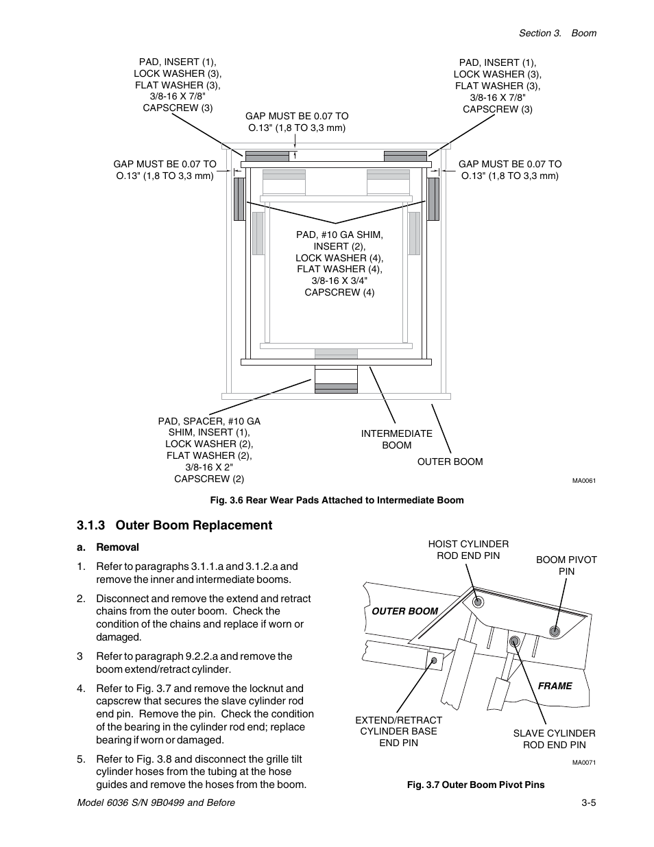3 outer boom replacement | SkyTrak 6036 Service Manual User Manual | Page 23 / 280