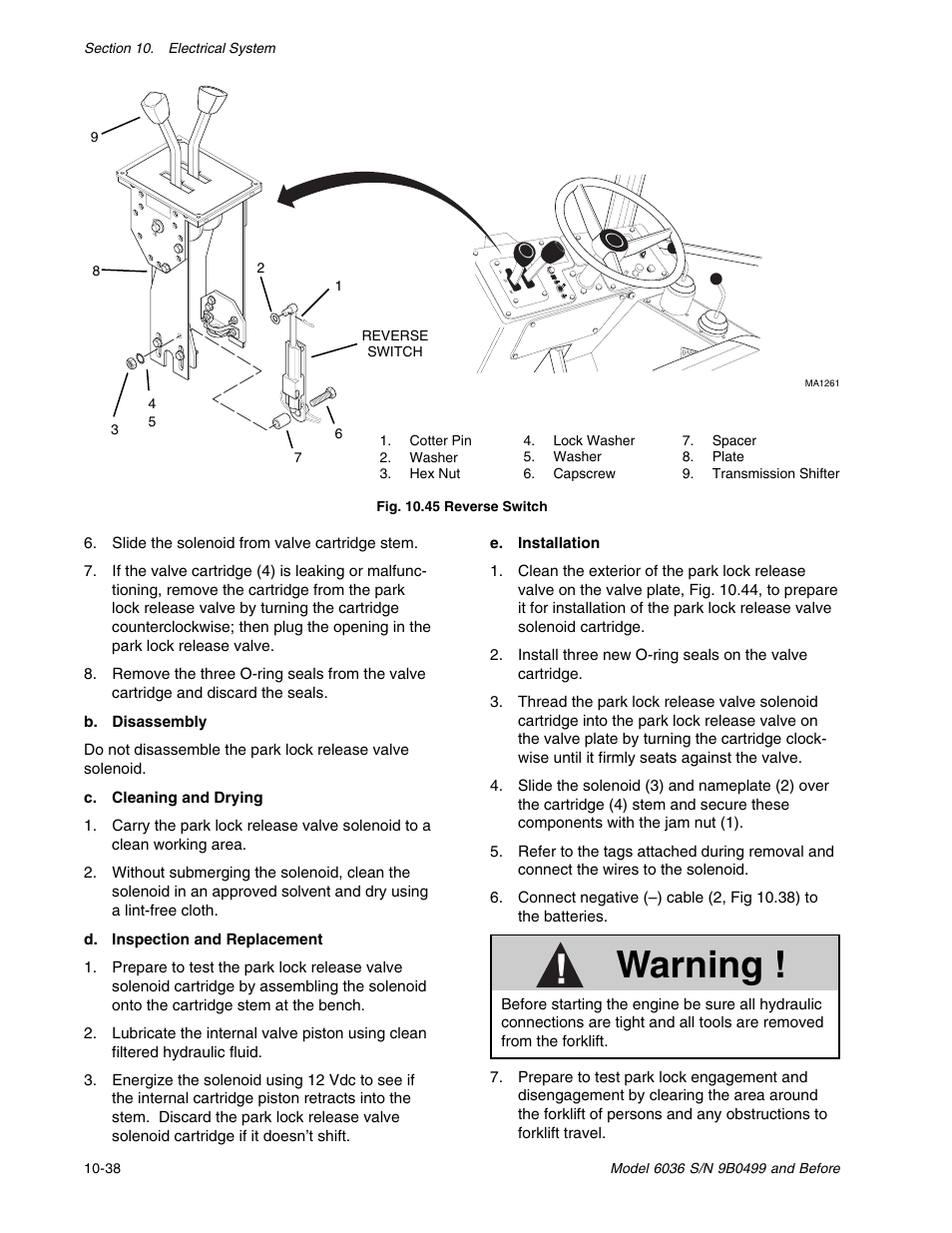 Warning | SkyTrak 6036 Service Manual User Manual | Page 232 / 280