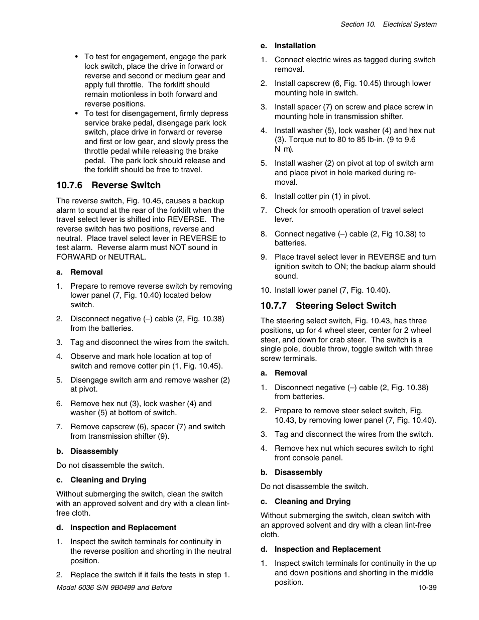 SkyTrak 6036 Service Manual User Manual | Page 233 / 280