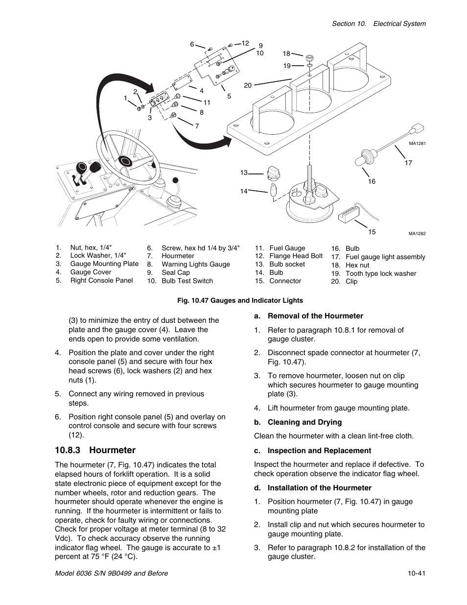 3 hourmeter | SkyTrak 6036 Service Manual User Manual | Page 235 / 280
