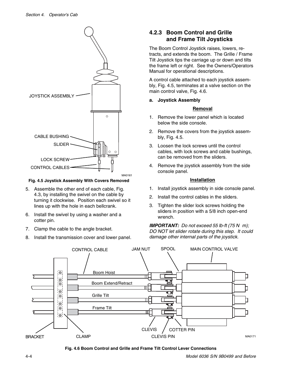 3 boom control and grille and frame tilt joysticks | SkyTrak 6036 Service Manual User Manual | Page 40 / 280