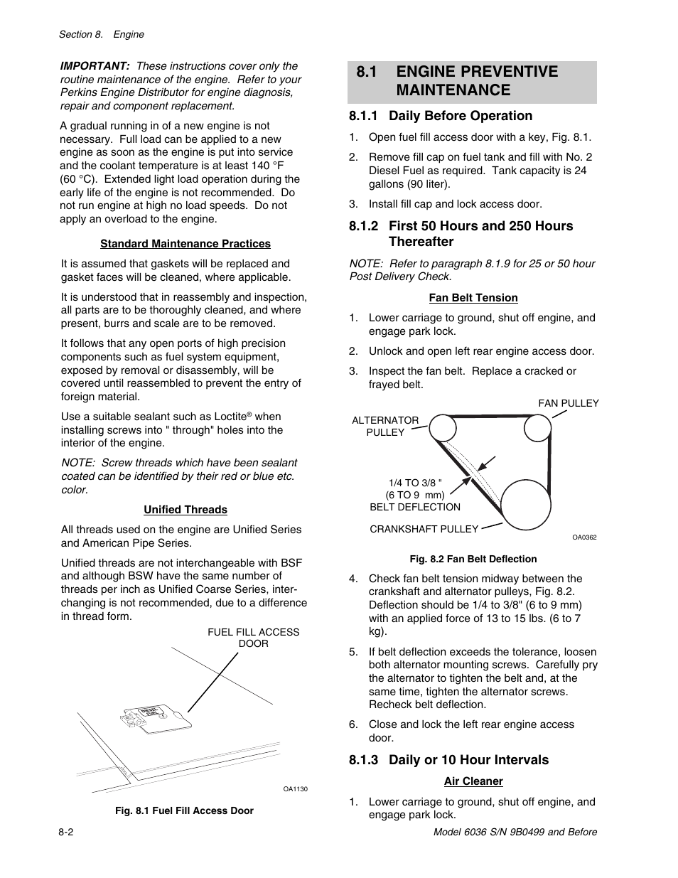 1 engine preventive maintenance | SkyTrak 6036 Service Manual User Manual | Page 88 / 280