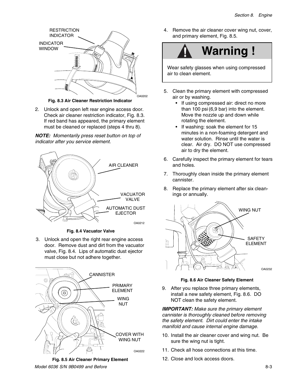 Warning | SkyTrak 6036 Service Manual User Manual | Page 89 / 280