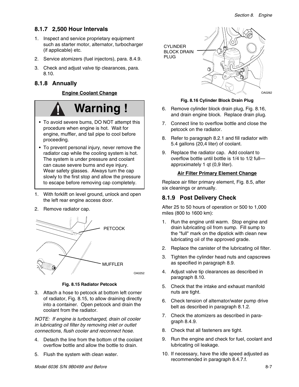 Warning | SkyTrak 6036 Service Manual User Manual | Page 93 / 280