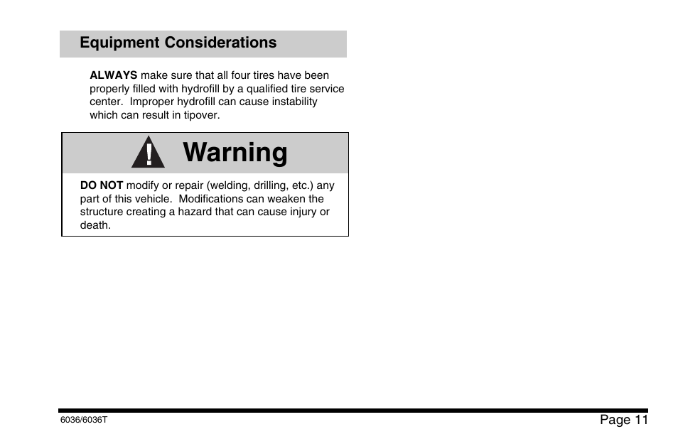 Warning | SkyTrak 6036 Operation Manual User Manual | Page 17 / 110