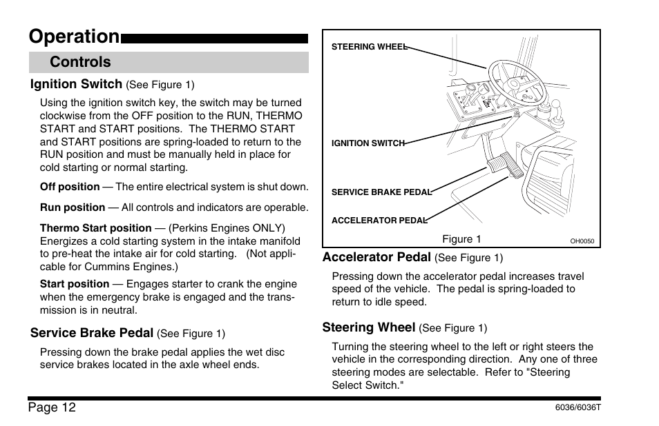 Operation, Controls | SkyTrak 6036 Operation Manual User Manual | Page 18 / 110