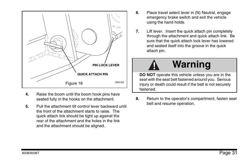 Warning | SkyTrak 6036 Operation Manual User Manual | Page 37 / 110