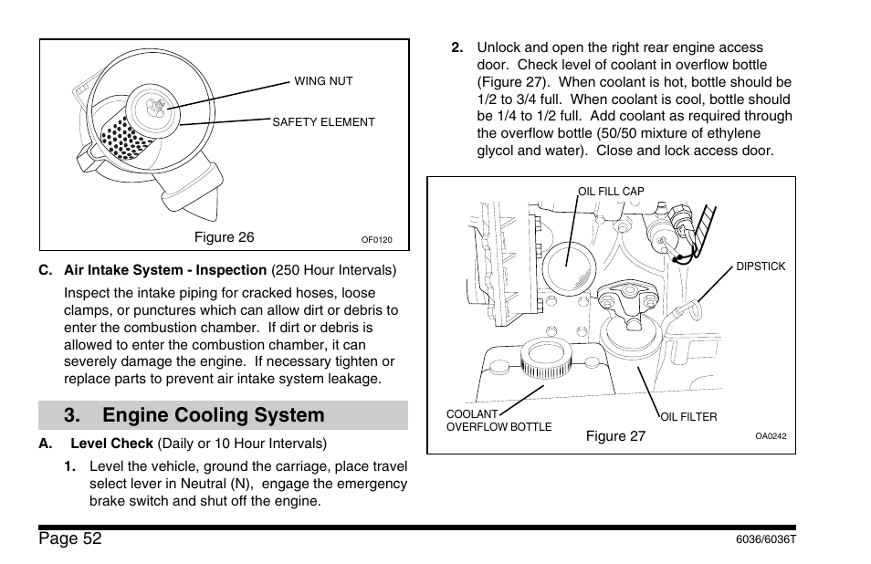 Engine cooling system, Page 52 | SkyTrak 6036 Operation Manual User Manual | Page 58 / 110