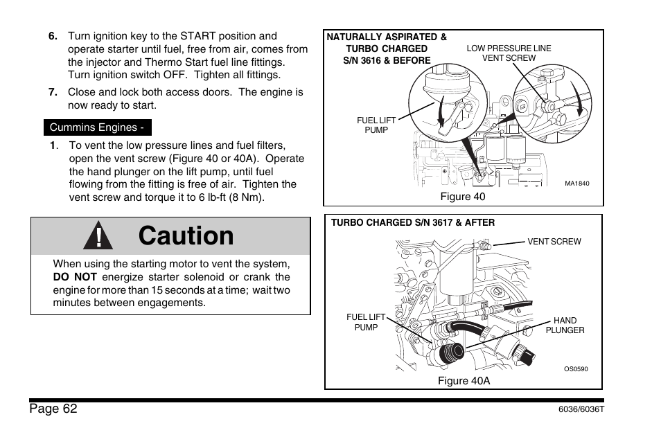 Caution, Page 62 | SkyTrak 6036 Operation Manual User Manual | Page 68 / 110
