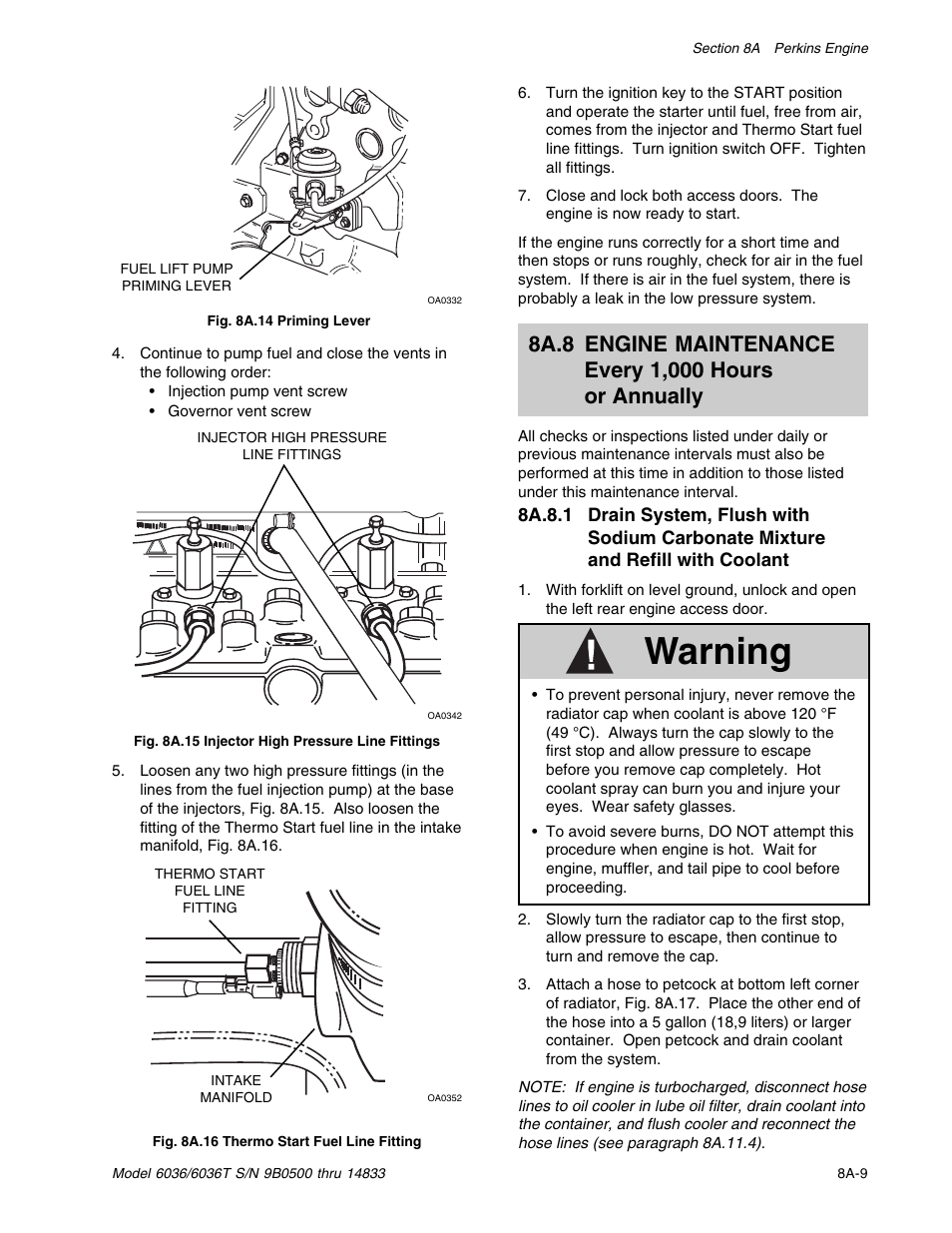 Warning | SkyTrak 6036 Service Manual User Manual | Page 101 / 342