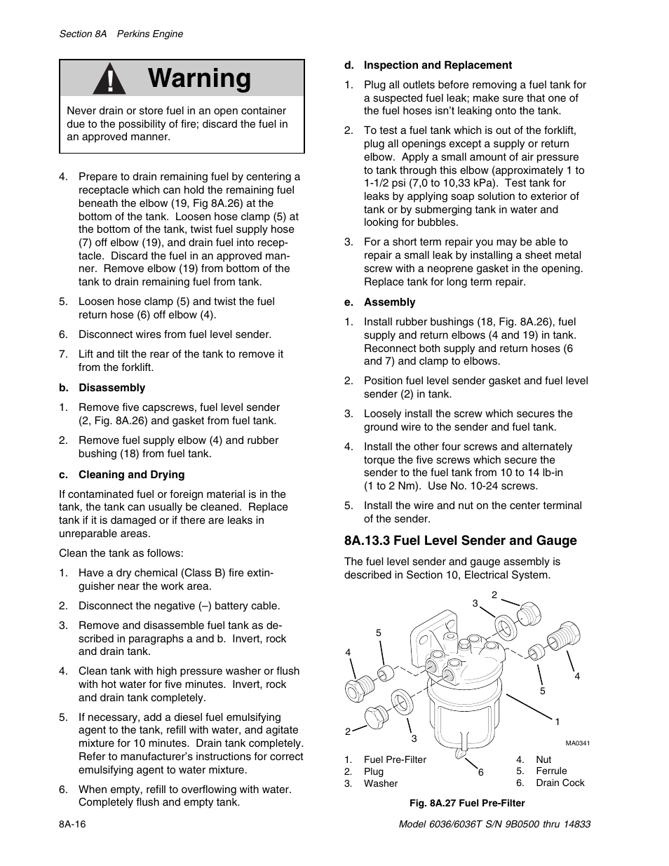 Warning | SkyTrak 6036 Service Manual User Manual | Page 108 / 342