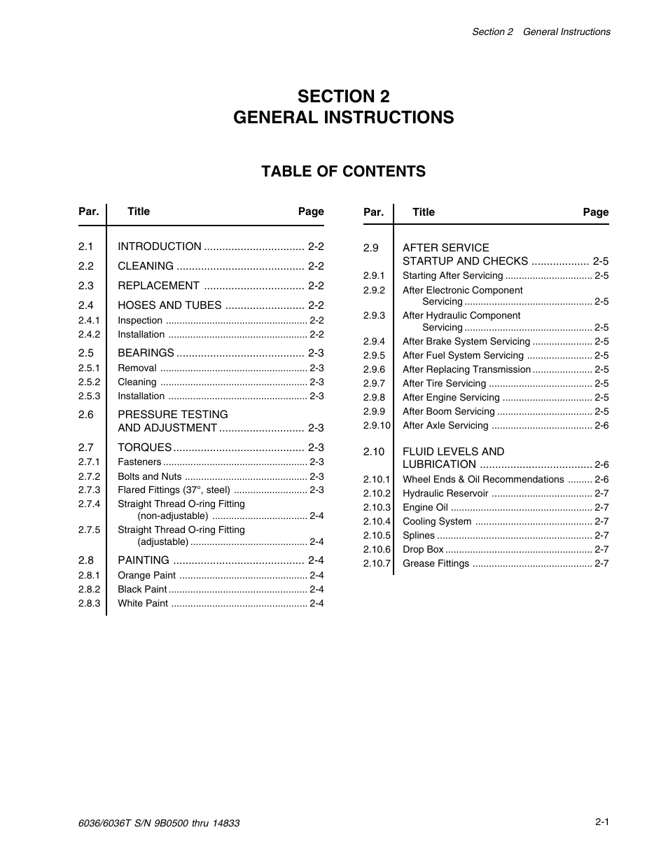 SkyTrak 6036 Service Manual User Manual | Page 11 / 342