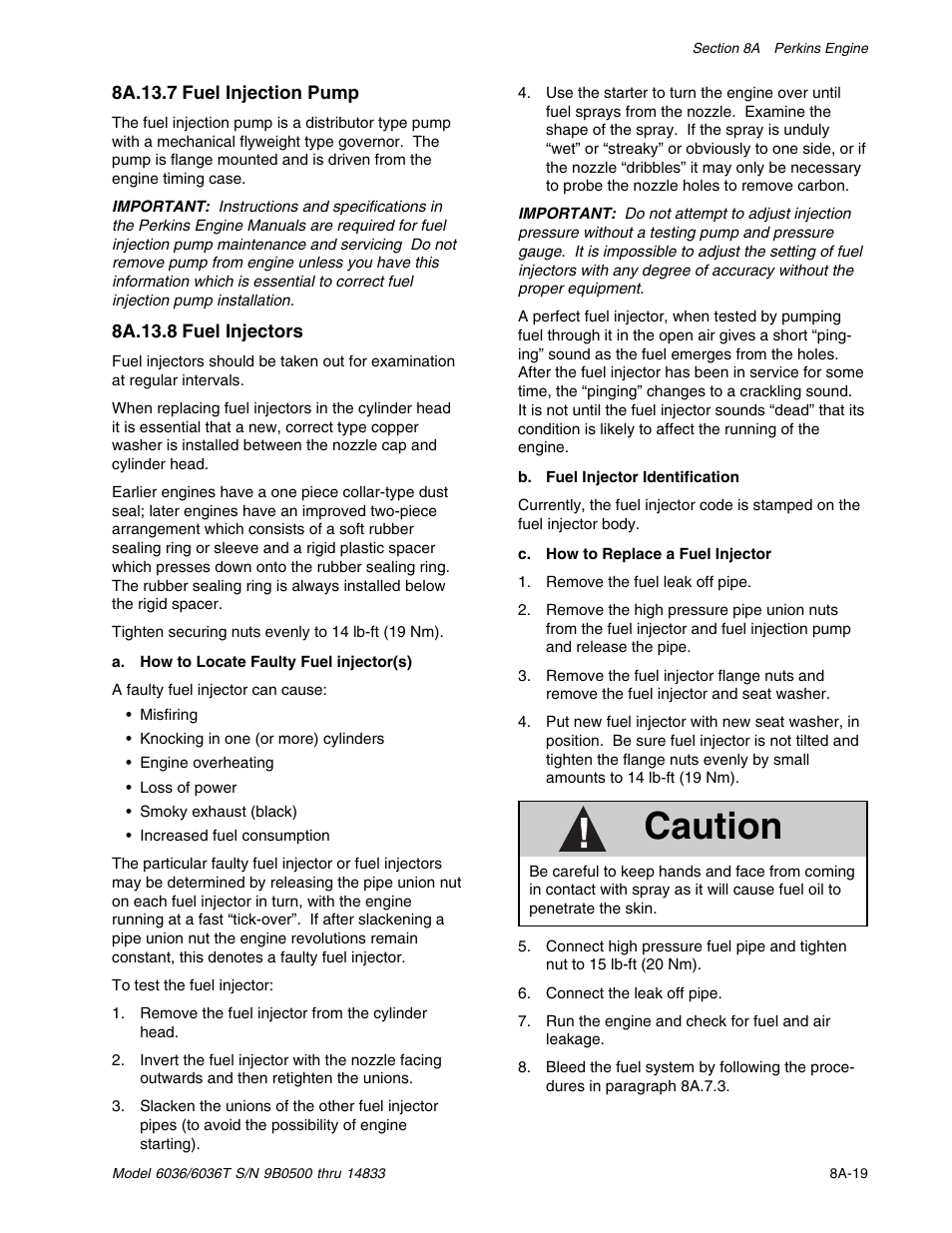 Caution | SkyTrak 6036 Service Manual User Manual | Page 111 / 342