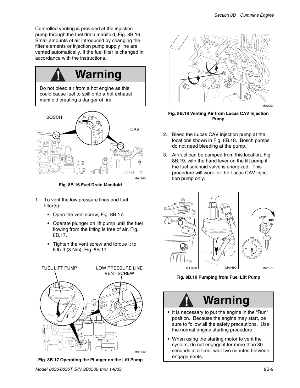 Warning | SkyTrak 6036 Service Manual User Manual | Page 129 / 342