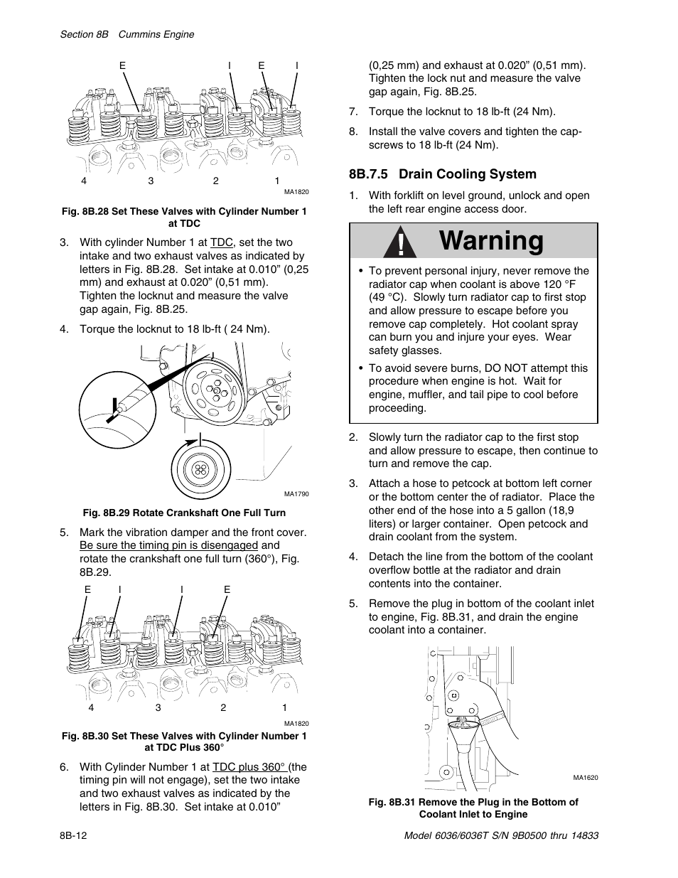 Warning | SkyTrak 6036 Service Manual User Manual | Page 132 / 342