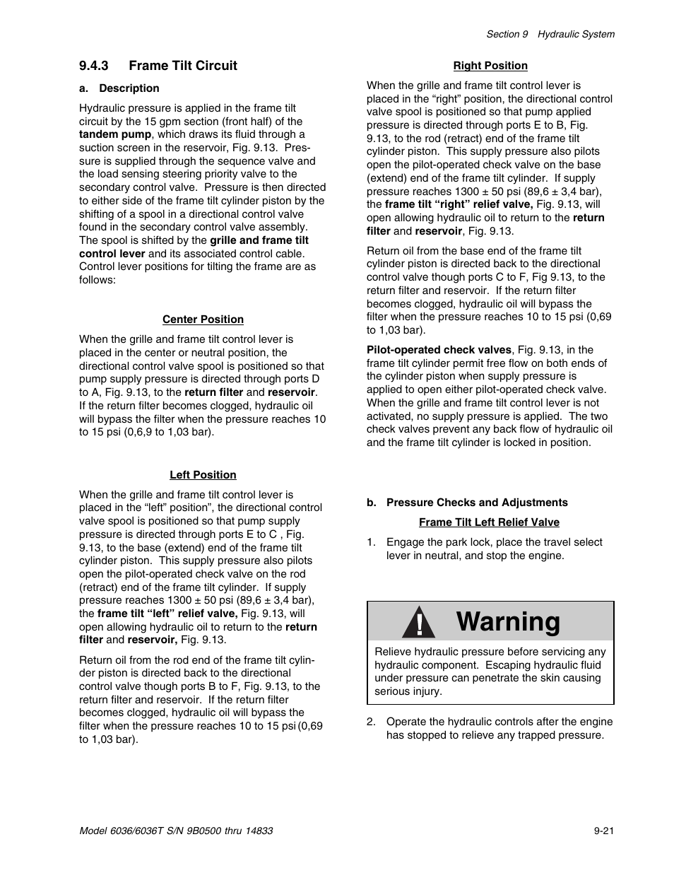Warning | SkyTrak 6036 Service Manual User Manual | Page 171 / 342