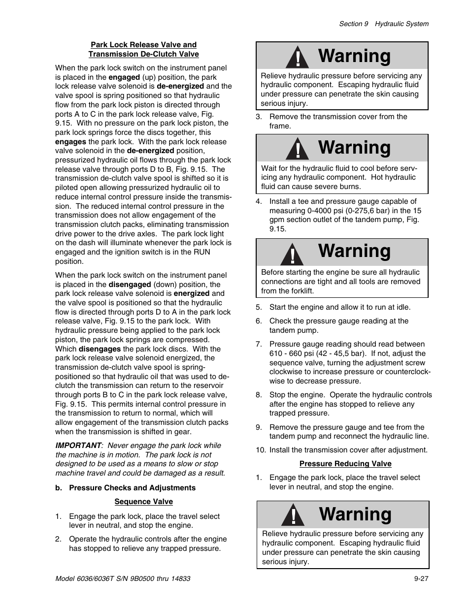 Warning | SkyTrak 6036 Service Manual User Manual | Page 177 / 342