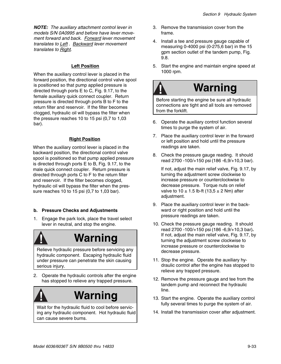 Warning | SkyTrak 6036 Service Manual User Manual | Page 183 / 342