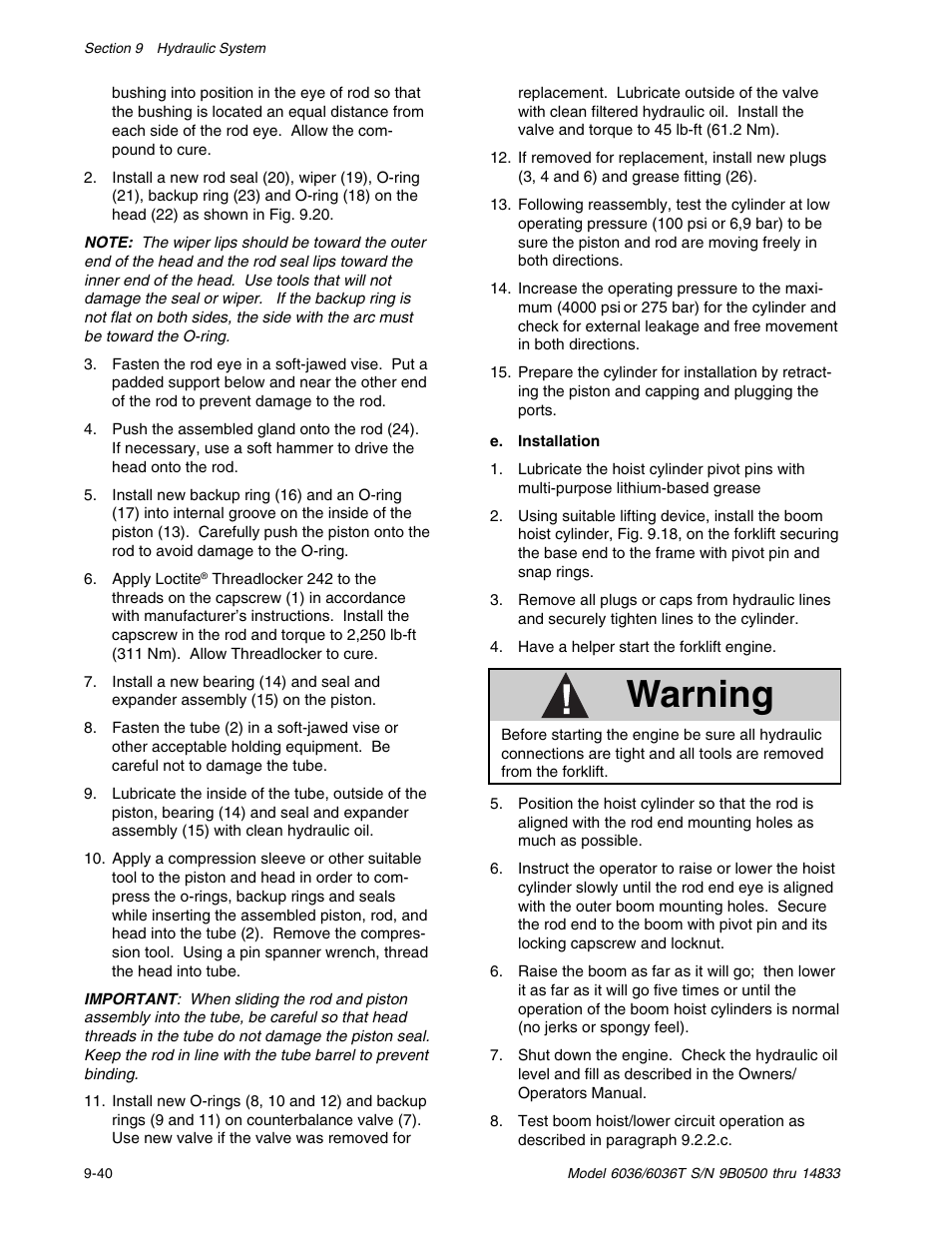 Warning | SkyTrak 6036 Service Manual User Manual | Page 190 / 342