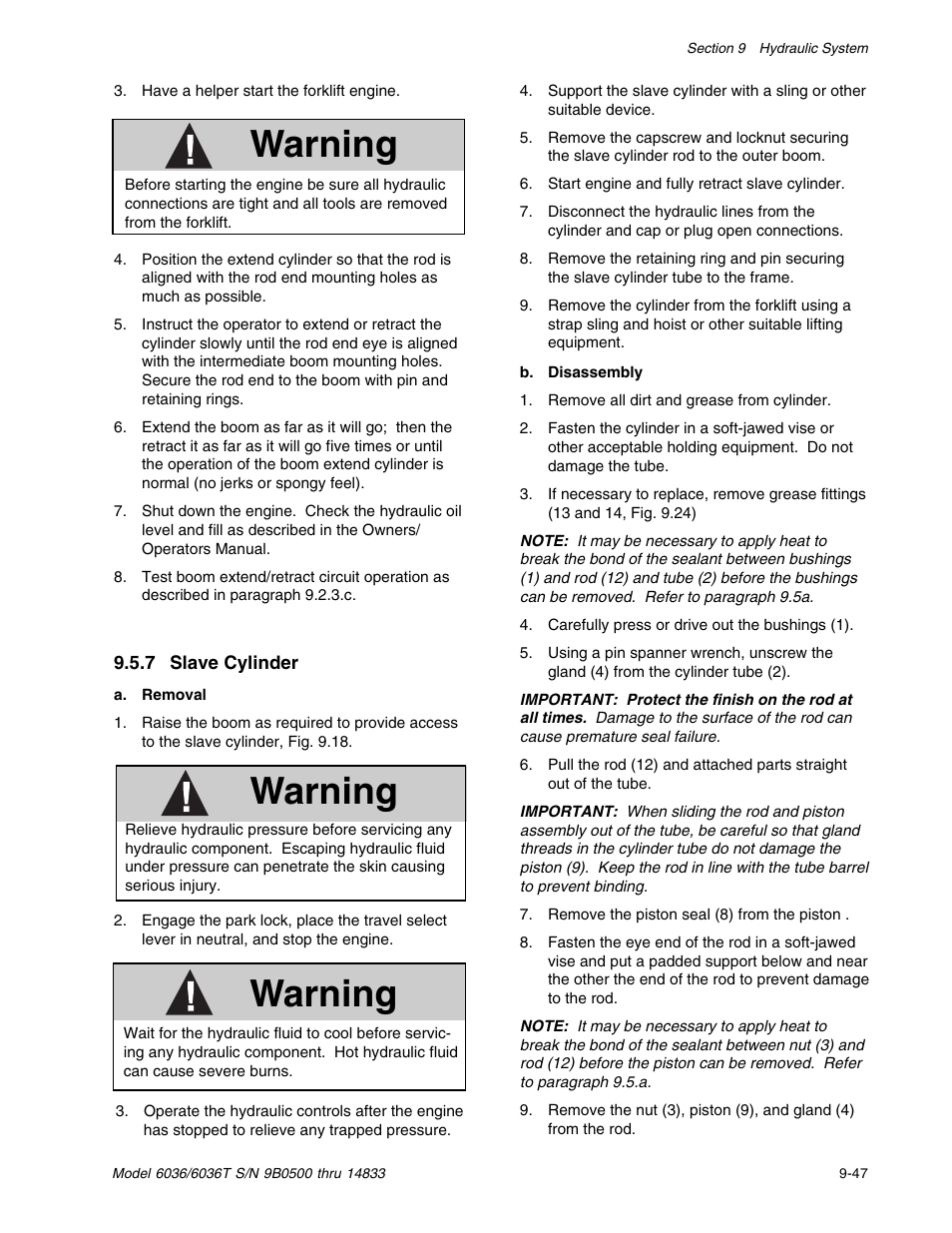 Warning | SkyTrak 6036 Service Manual User Manual | Page 197 / 342