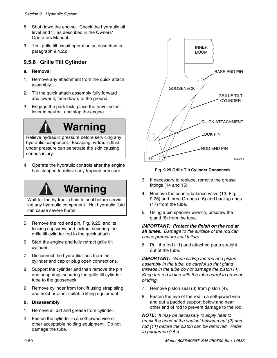 Warning | SkyTrak 6036 Service Manual User Manual | Page 200 / 342