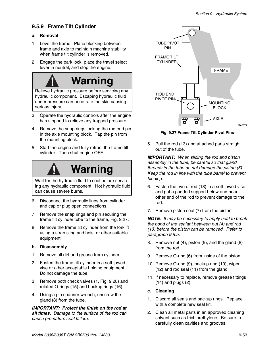 Warning | SkyTrak 6036 Service Manual User Manual | Page 203 / 342