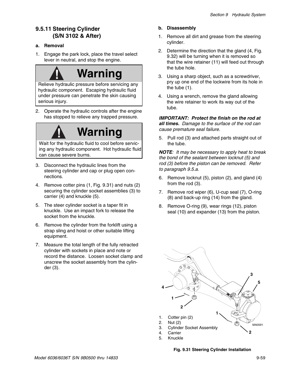 Warning | SkyTrak 6036 Service Manual User Manual | Page 209 / 342