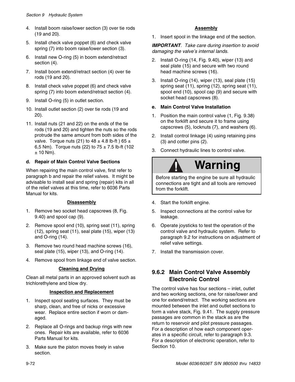 Warning | SkyTrak 6036 Service Manual User Manual | Page 222 / 342
