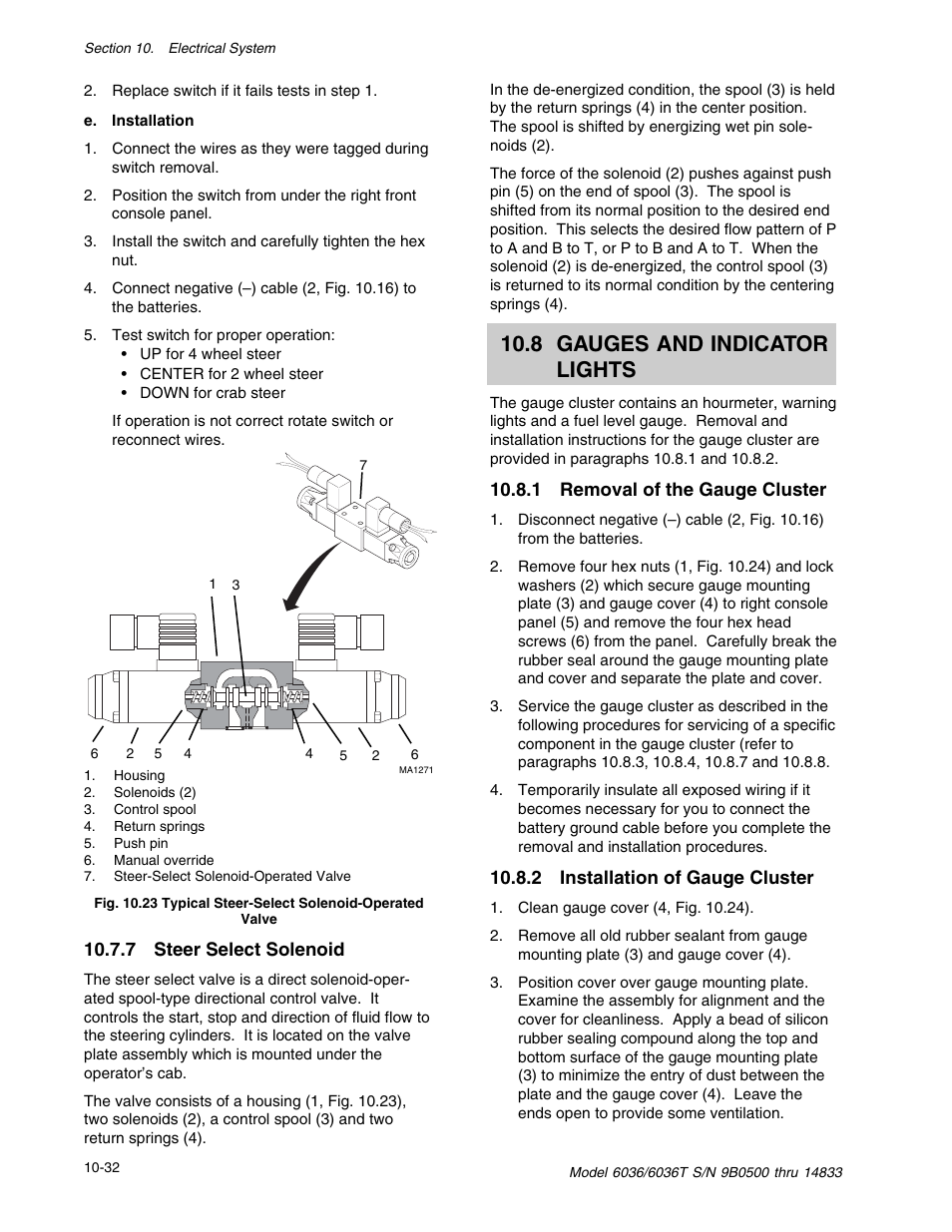 8 gauges and indicator lights | SkyTrak 6036 Service Manual User Manual | Page 294 / 342