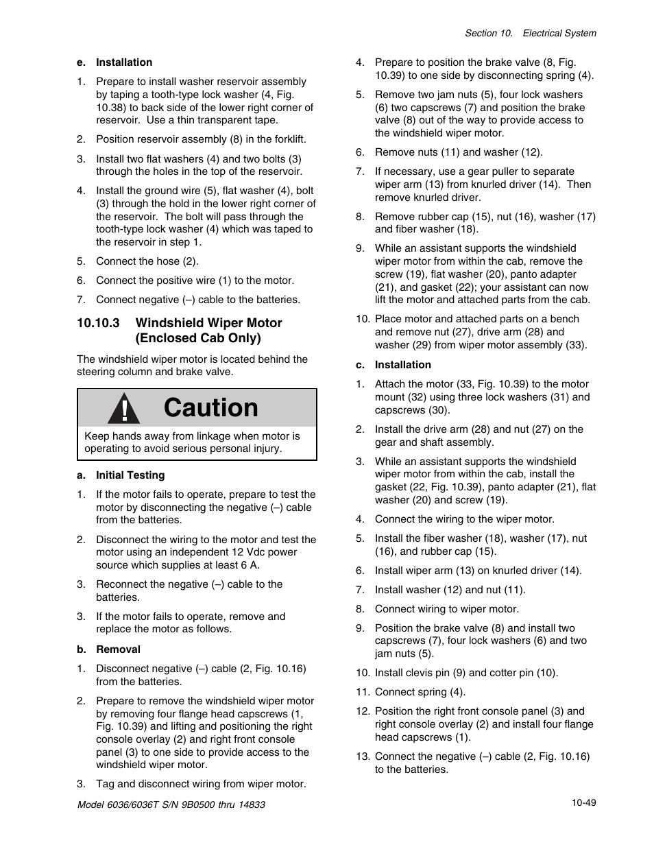 Caution | SkyTrak 6036 Service Manual User Manual | Page 311 / 342