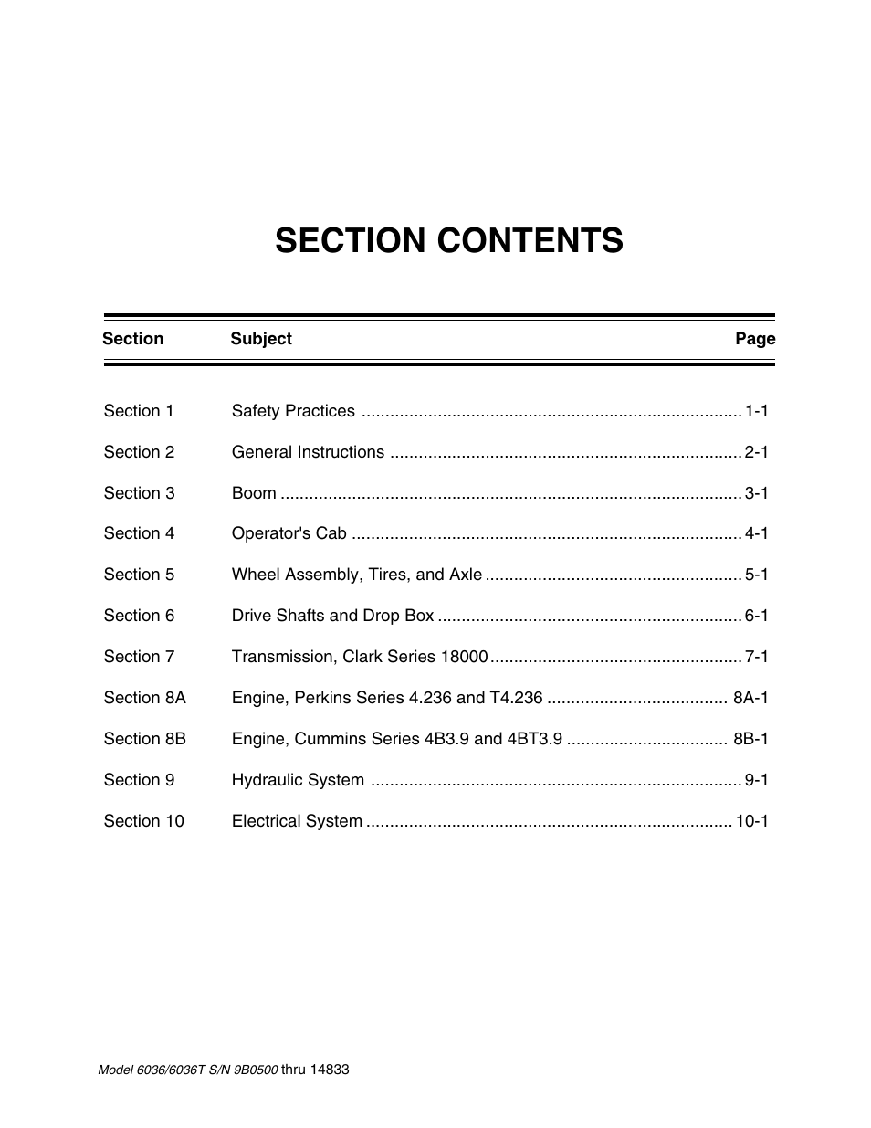 SkyTrak 6036 Service Manual User Manual | Page 5 / 342
