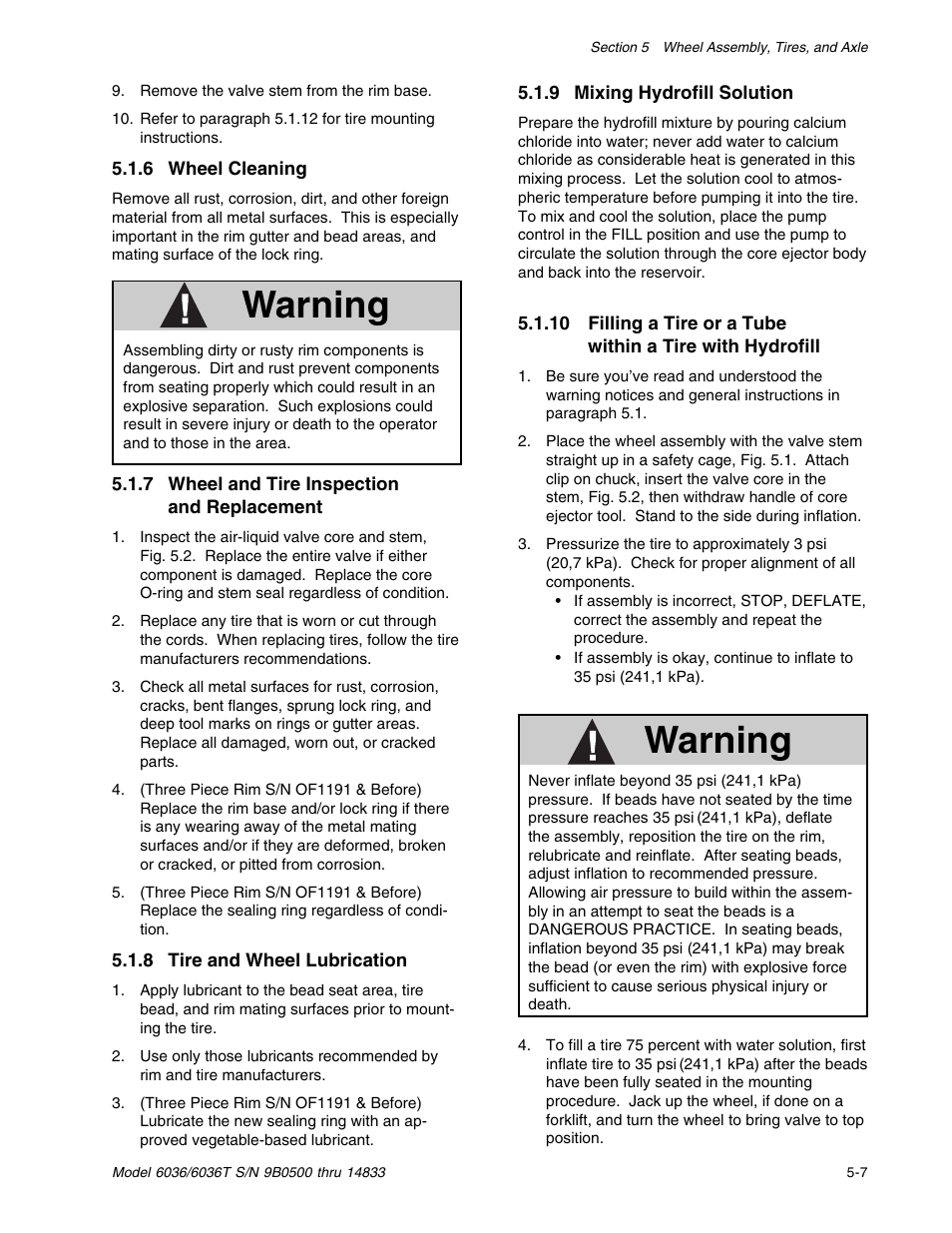 Warning | SkyTrak 6036 Service Manual User Manual | Page 57 / 342