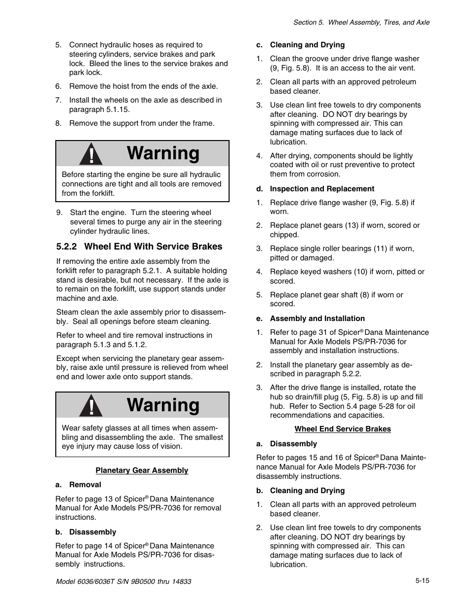 Warning | SkyTrak 6036 Service Manual User Manual | Page 65 / 342