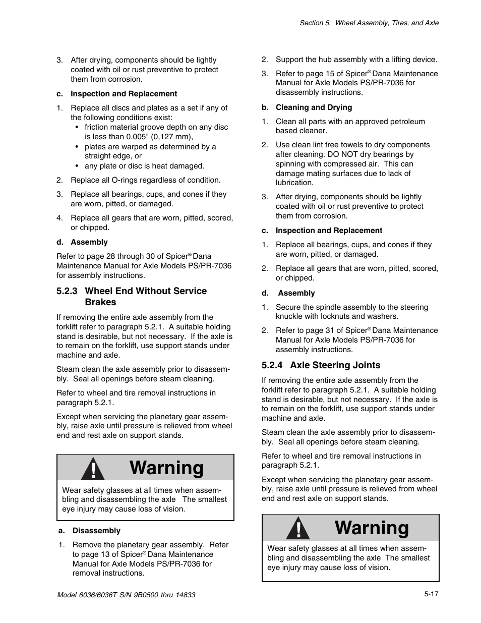 Warning | SkyTrak 6036 Service Manual User Manual | Page 67 / 342