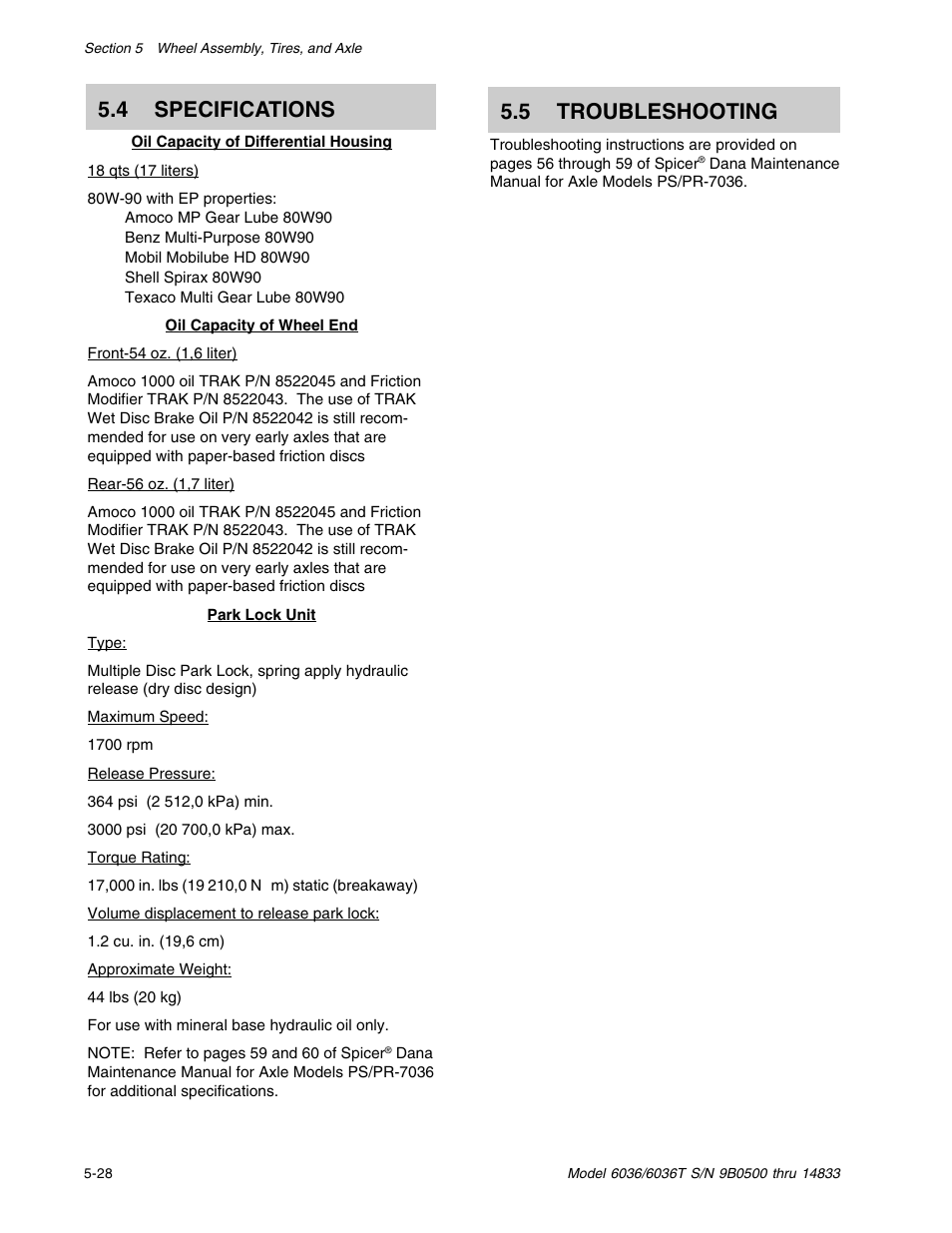 4 specifications, 5 troubleshooting | SkyTrak 6036 Service Manual User Manual | Page 78 / 342