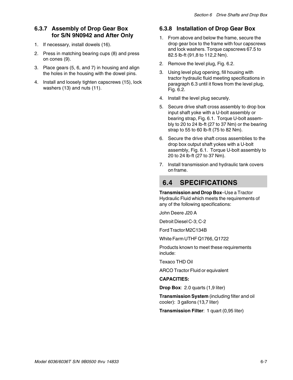 4 specifications | SkyTrak 6036 Service Manual User Manual | Page 85 / 342