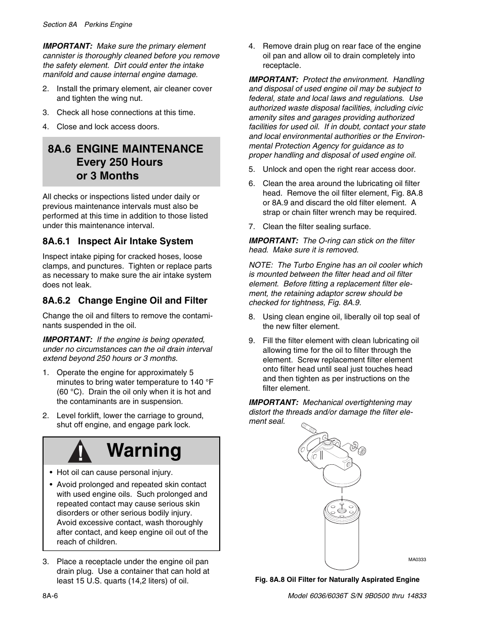 Warning | SkyTrak 6036 Service Manual User Manual | Page 98 / 342